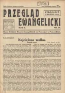 Przegląd Ewangelicki: organ Polskich Zborów Ewangelickich na Pomorzu i w Poznańskiem 1935.09.16 R.2 Nr18
