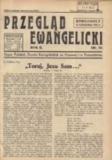 Przegląd Ewangelicki: organ Polskich Zborów Ewangelickich na Pomorzu i w Poznańskiem 1935.10.16 R.2 Nr20