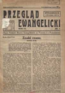 Przegląd Ewangelicki: organ Polskich Zborów Ewangelickich na Pomorzu i w Poznańskiem 1937.01.01 R.4 Nr1
