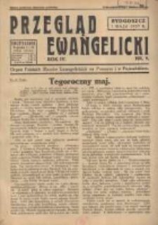 Przegląd Ewangelicki: organ Polskich Zborów Ewangelickich na Pomorzu i w Poznańskiem 1937.05.01 R.4 Nr9