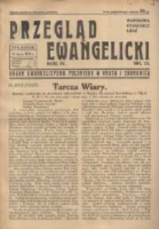 Przegląd Ewangelicki: organ ewangelizmu polskiego w kraju i zagranicą 1937.07.18 R.4 Nr15
