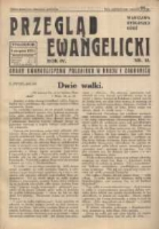 Przegląd Ewangelicki: organ ewangelizmu polskiego w kraju i zagranicą 1937.08.08 R.4 Nr18