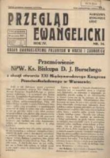Przegląd Ewangelicki: organ ewangelizmu polskiego w kraju i zagranicą 1937.09.19 R.4 Nr24