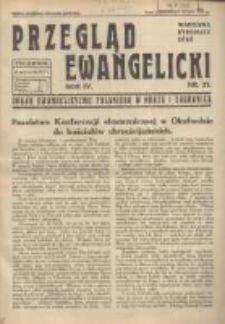 Przegląd Ewangelicki: organ ewangelizmu polskiego w kraju i zagranicą 1937.10.10 R.4 Nr27