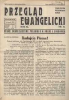 Przegląd Ewangelicki: organ ewangelizmu polskiego w kraju i zagranicą 1937.11.07 R.4 Nr31