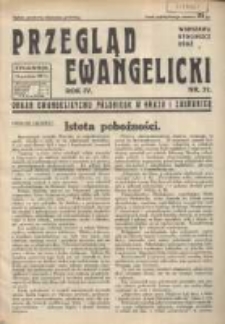Przegląd Ewangelicki: organ ewangelizmu polskiego w kraju i zagranicą 1937.12.19 R.4 Nr37