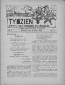 Tydzień: pismo dla rodzin polskich: dodatek niedzielny do "Gazety Szamotulskiej" 1931.02.01 R.6 Nr5