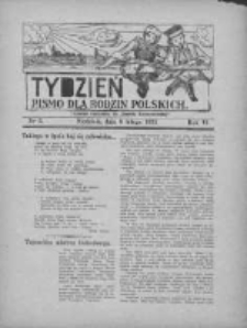 Tydzień: pismo dla rodzin polskich: dodatek niedzielny do "Gazety Szamotulskiej" 1931.02.08 R.6 Nr6