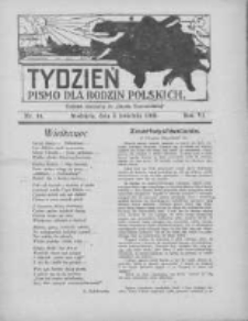 Tydzień: pismo dla rodzin polskich: dodatek niedzielny do "Gazety Szamotulskiej" 1931.04.05 R.6 Nr14