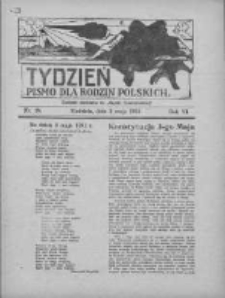 Tydzień: pismo dla rodzin polskich: dodatek niedzielny do "Gazety Szamotulskiej" 1931.05.03 R.6 Nr18