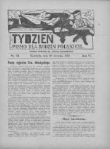 Tydzień: pismo dla rodzin polskich: dodatek niedzielny do "Gazety Szamotulskiej" 1931.08.23 R.6 Nr34
