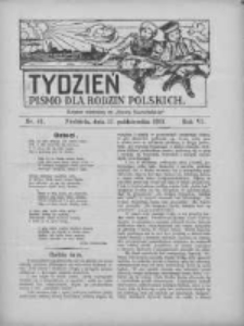 Tydzień: pismo dla rodzin polskich: dodatek niedzielny do "Gazety Szamotulskiej" 1931.10.11 R.6 Nr41