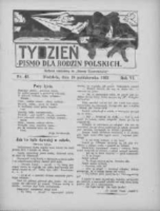 Tydzień: pismo dla rodzin polskich: dodatek niedzielny do "Gazety Szamotulskiej" 1931.10.18 R.6 Nr42