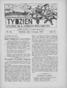 Tydzień: pismo dla rodzin polskich: dodatek niedzielny do "Gazety Szamotulskiej" 1931.11.01 R.6 Nr44
