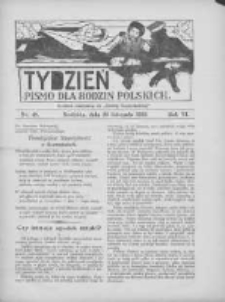 Tydzień: pismo dla rodzin polskich: dodatek niedzielny do "Gazety Szamotulskiej" 1931.11.29 R.6 Nr48