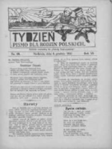 Tydzień: pismo dla rodzin polskich: dodatek niedzielny do "Gazety Szamotulskiej" 1931.12.06 R.6 Nr49