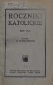 Roczniki Katolickie na Rok Pański 1922 R.1