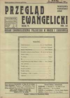 Przegląd Ewangelicki: organ ewangelizmu polskiego w kraju i zagranicą 1938.10.23 R.5 Nr43
