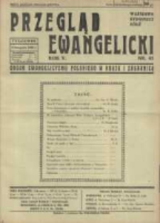 Przegląd Ewangelicki: organ ewangelizmu polskiego w kraju i zagranicą 1938.11.06 R.5 Nr45