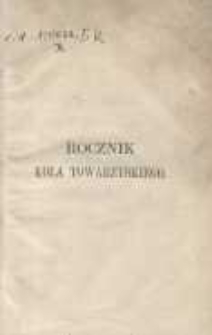 Rocznik Koła Towarzyskiego w Poznaniu na rok 1870