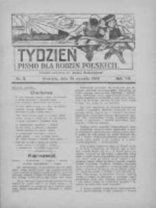 Tydzień: pismo dla rodzin polskich: dodatek niedzielny do "Gazety Szamotulskiej" 1932.01.24 R.7 Nr3