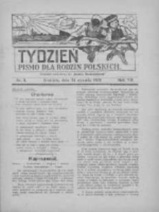 Tydzień: pismo dla rodzin polskich: dodatek niedzielny do "Gazety Szamotulskiej" 1932.01.24 R.7 Nr3