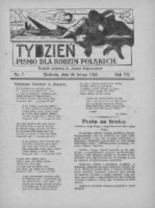 Tydzień: pismo dla rodzin polskich: dodatek niedzielny do "Gazety Szamotulskiej" 1932.02.21 R.7 Nr7