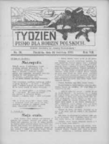 Tydzień: pismo dla rodzin polskich: dodatek niedzielny do "Gazety Szamotulskiej" 1932.04.24 R.7 Nr16