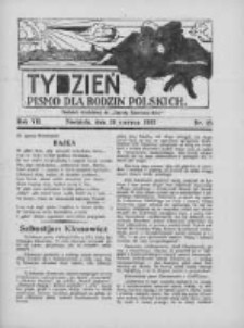 Tydzień: pismo dla rodzin polskich: dodatek niedzielny do "Gazety Szamotulskiej" 1932.06.26 R.7 Nr25
