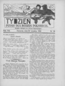 Tydzień: pismo dla rodzin polskich: dodatek niedzielny do "Gazety Szamotulskiej" 1932.09.25 R.7 Nr38