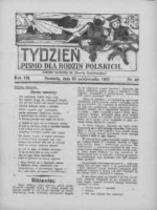 Tydzień: pismo dla rodzin polskich: dodatek niedzielny do "Gazety Szamotulskiej" 1932.10.23 R.7 Nr42