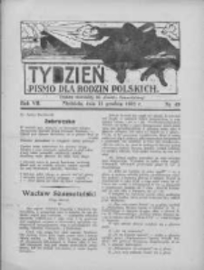 Tydzień: pismo dla rodzin polskich: dodatek niedzielny do "Gazety Szamotulskiej" 1932.12.11 R.7 Nr49