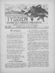 Tydzień: pismo dla rodzin polskich: dodatek niedzielny do "Gazety Szamotulskiej" 1933.01.22 R.8 Nr3