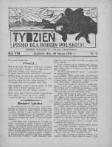 Tydzień: pismo dla rodzin polskich: dodatek niedzielny do "Gazety Szamotulskiej" 1933.02.26 R.8 Nr8