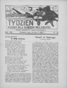 Tydzień: pismo dla rodzin polskich: dodatek niedzielny do "Gazety Szamotulskiej" 1933.03.19 R.8 Nr11