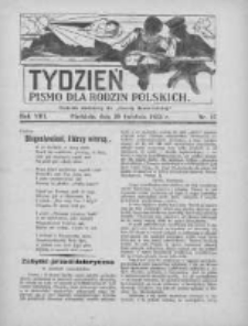 Tydzień: pismo dla rodzin polskich: dodatek niedzielny do "Gazety Szamotulskiej" 1933.04.30 R.8 Nr17