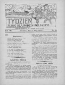 Tydzień: pismo dla rodzin polskich: dodatek niedzielny do "Gazety Szamotulskiej" 1933.05.14 R.8 Nr19