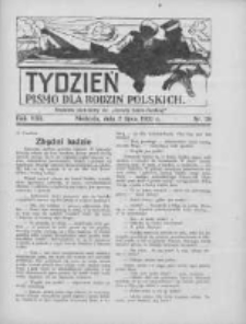 Tydzień: pismo dla rodzin polskich: dodatek niedzielny do "Gazety Szamotulskiej" 1933.07.02 R.8 Nr26