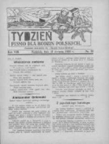 Tydzień: pismo dla rodzin polskich: dodatek niedzielny do "Gazety Szamotulskiej" 1933.08.13 R.8 Nr32