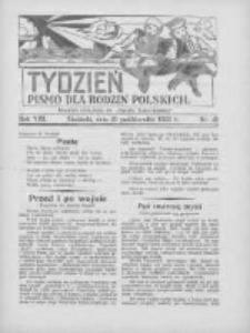 Tydzień: pismo dla rodzin polskich: dodatek niedzielny do "Gazety Szamotulskiej" 1933.10.29 R.8 Nr43