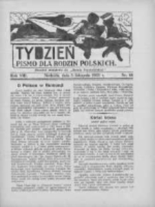 Tydzień: pismo dla rodzin polskich: dodatek niedzielny do "Gazety Szamotulskiej" 1933.11.05 R.8 Nr44