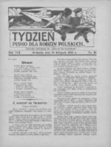 Tydzień: pismo dla rodzin polskich: dodatek niedzielny do "Gazety Szamotulskiej" 1933.11.19 R.8 Nr46