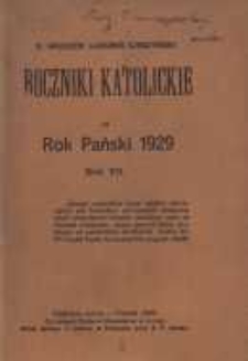 Roczniki Katolickie na Rok Pański 1929 R.7