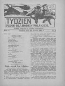 Tydzień: pismo dla rodzin polskich: dodatek niedzielny do "Gazety Szamotulskiej" 1934.01.28 R.9 Nr4