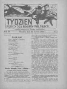 Tydzień: pismo dla rodzin polskich: dodatek niedzielny do "Gazety Szamotulskiej" 1934.01.28 R.9 Nr4