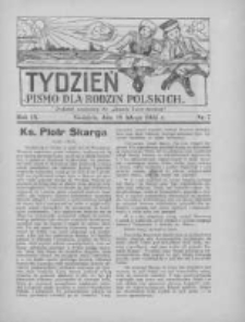 Tydzień: pismo dla rodzin polskich: dodatek niedzielny do "Gazety Szamotulskiej" 1934.02.18 R.9 Nr7