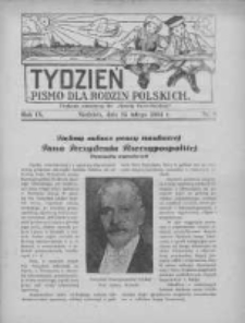 Tydzień: pismo dla rodzin polskich: dodatek niedzielny do "Gazety Szamotulskiej" 1934.02.25 R.9 Nr8