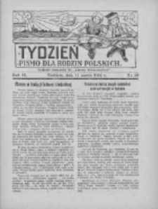 Tydzień: pismo dla rodzin polskich: dodatek niedzielny do "Gazety Szamotulskiej" 1934.03.11 R.9 Nr10