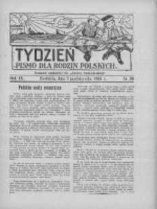 Tydzień: pismo dla rodzin polskich: dodatek niedzielny do "Gazety Szamotulskiej" 1934.10.07 R.9 Nr39