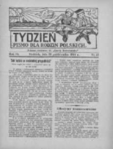 Tydzień: pismo dla rodzin polskich: dodatek niedzielny do "Gazety Szamotulskiej" 1934.10.21 R.9 Nr41